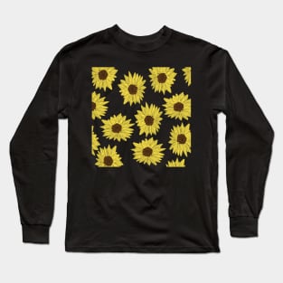 Sunflower Pattern Long Sleeve T-Shirt